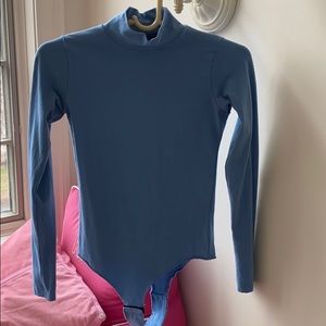 blue brandy melville bodysuit